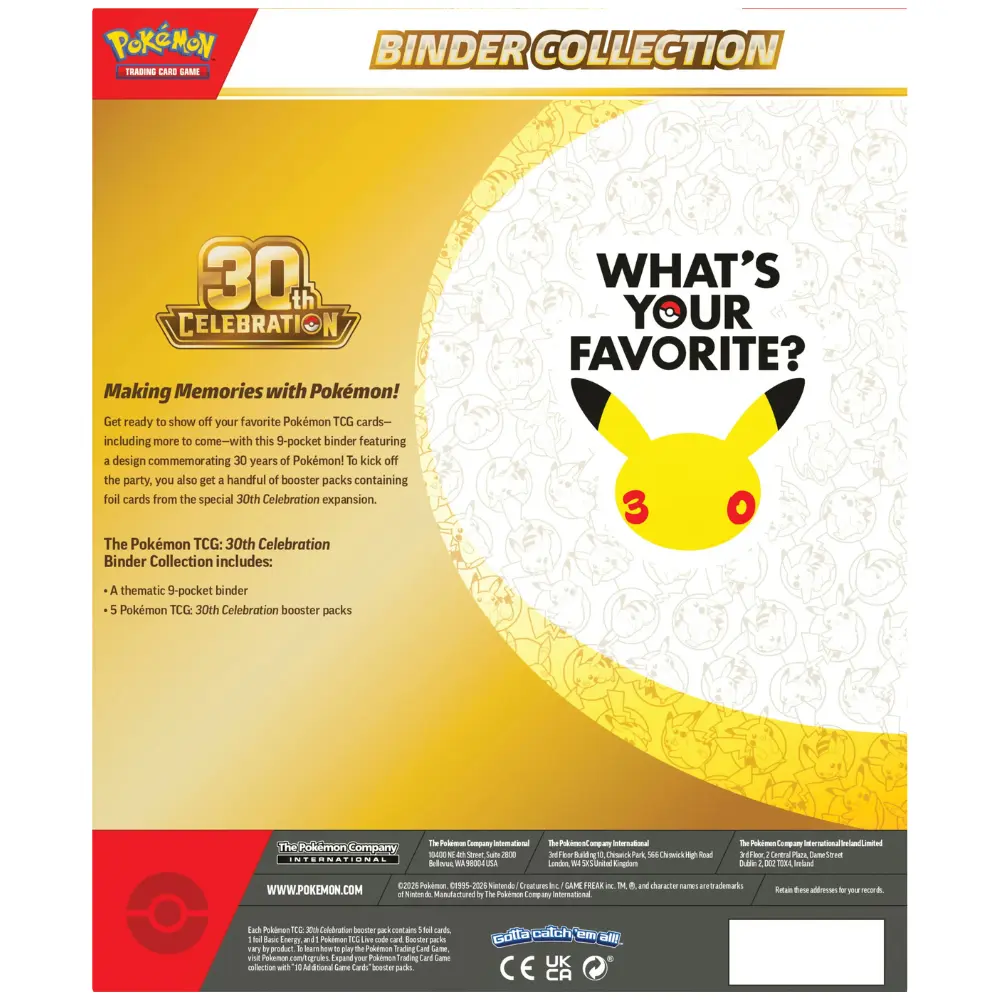 Pokemon 30th Celebration Binder Collection